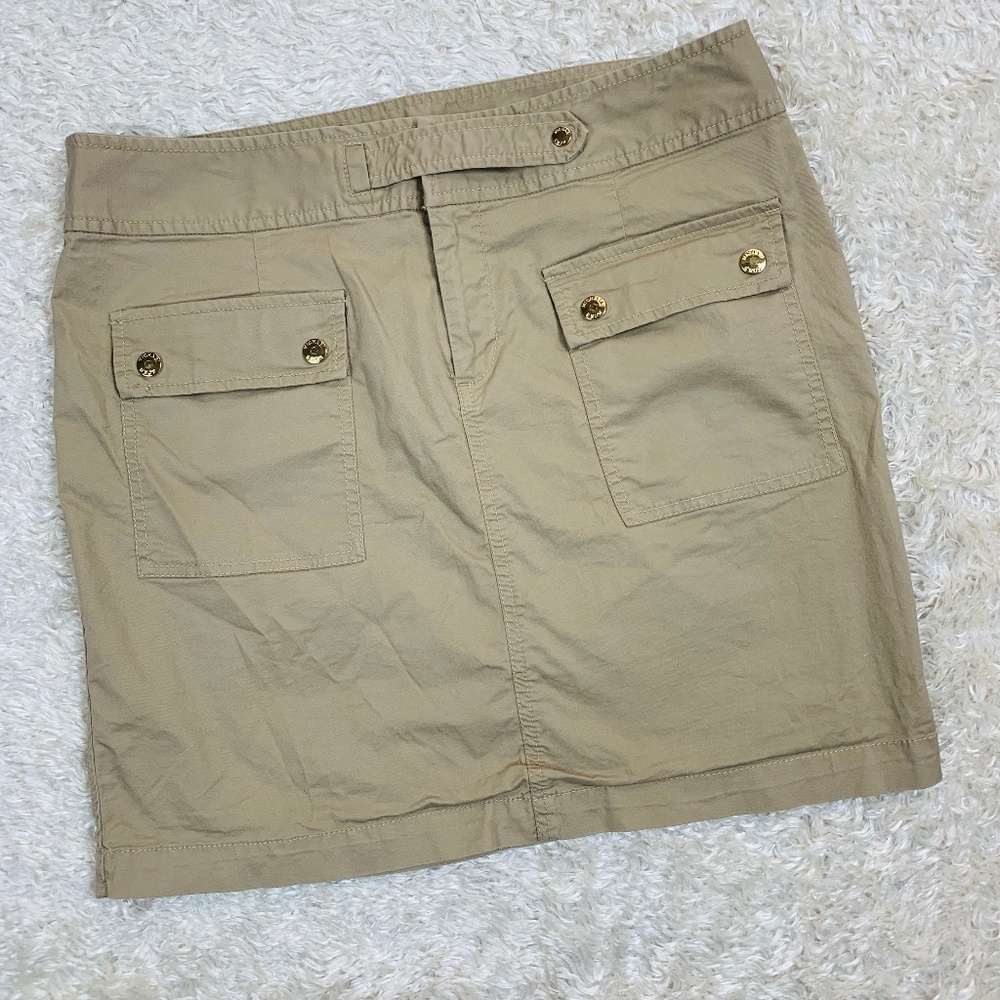 Michael Michael Kors Size 12 Beige Straight Skirt